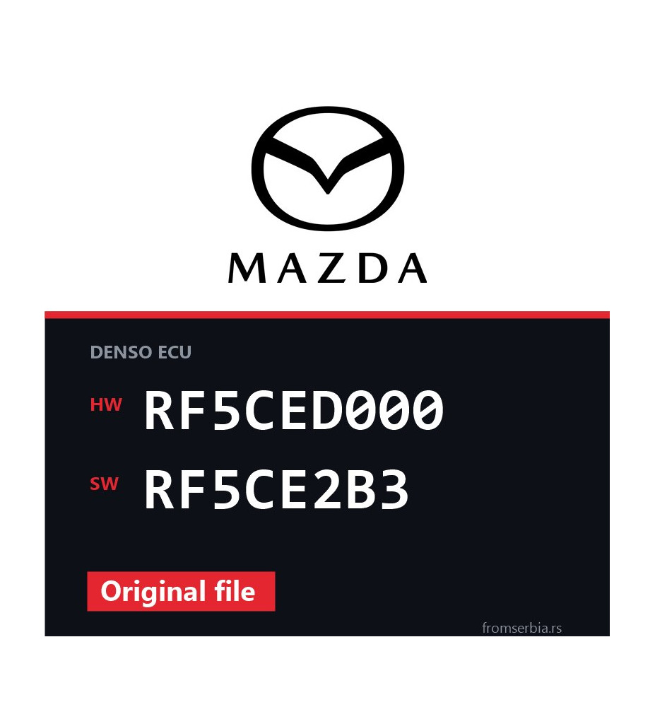 Mazda 6 2.0 RF5CED000 RF5CE2B3 original ECU file