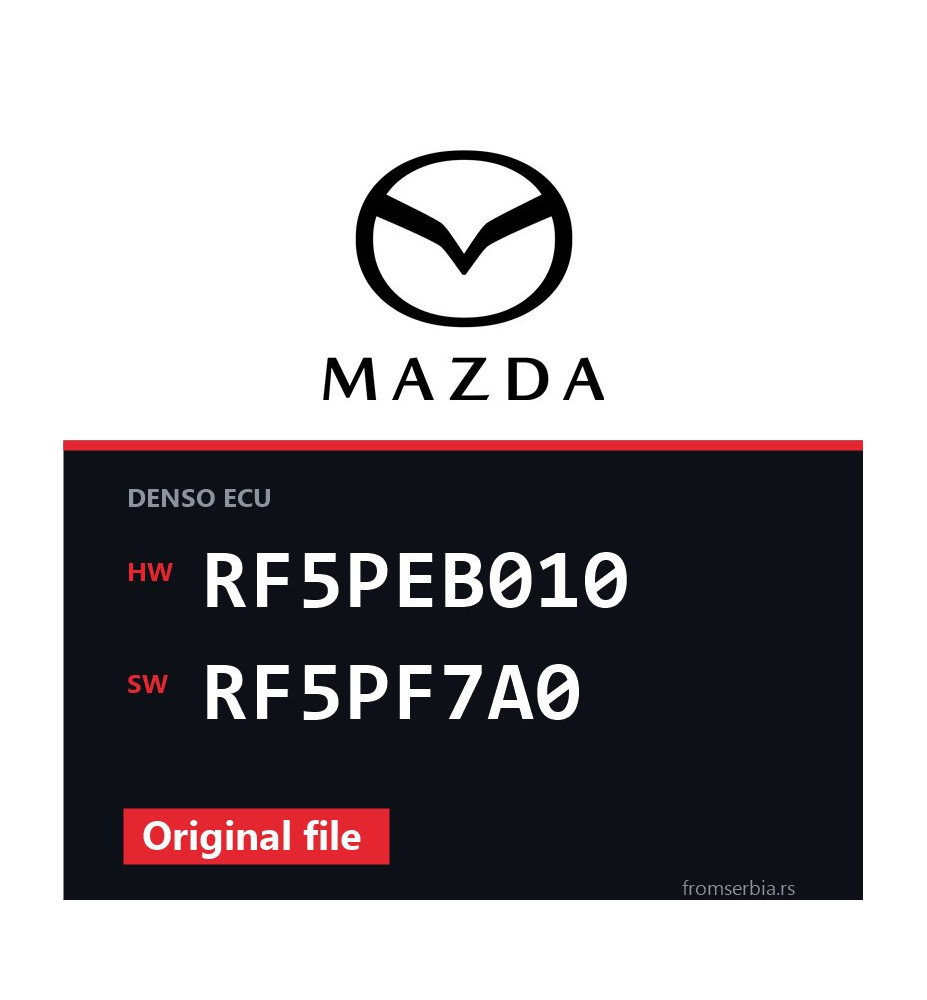 Mazda 6 2.0 RF5PEB010 RF5PF7A0 original ECU file