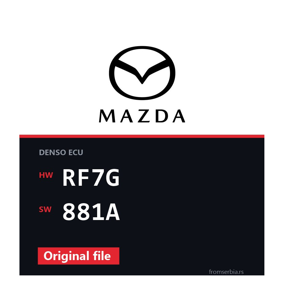 Mazda 6 2.0 RF7G 881A original ECU file