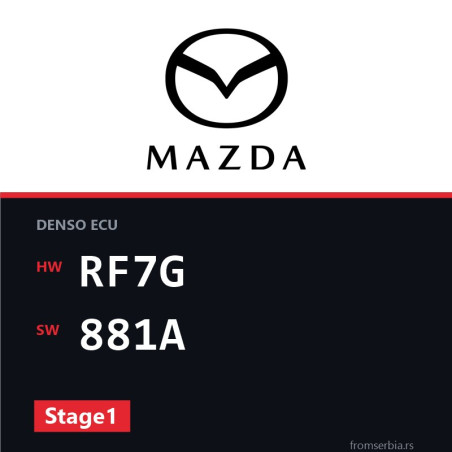 Mazda 6 2.0 RF7G 881A Stage1 tuning file