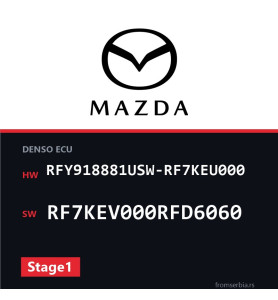 Mazda 6 2.0 RFY918881USW-RF7KEU000 RF7KEV000RFD6060 Stage1 tuning file