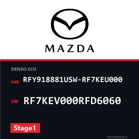Mazda 6 2.0 RFY918881USW-RF7KEU000 RF7KEV000RFD6060 Stage1 tuning file