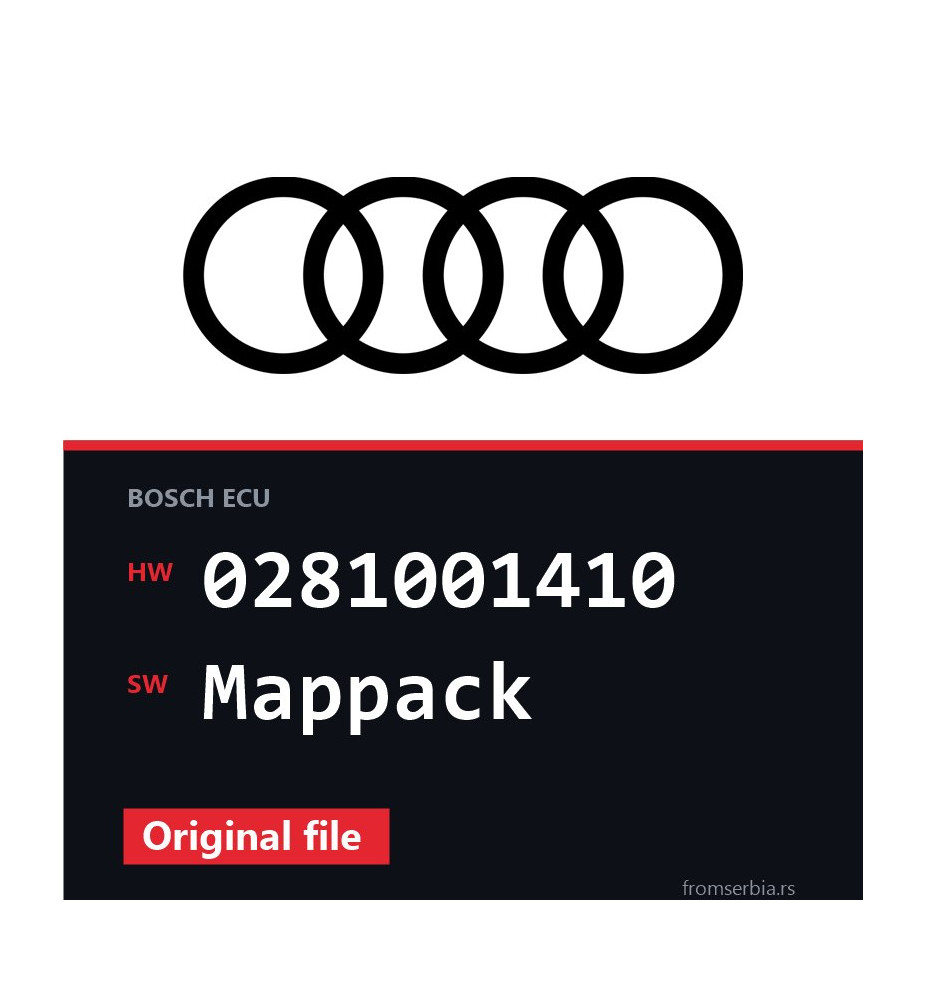 Audi A3 0281001410 Mappack original ECU file