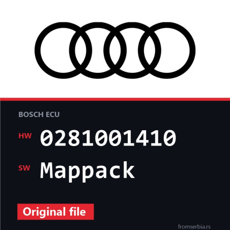 Audi A3 0281001410 Mappack original ECU file