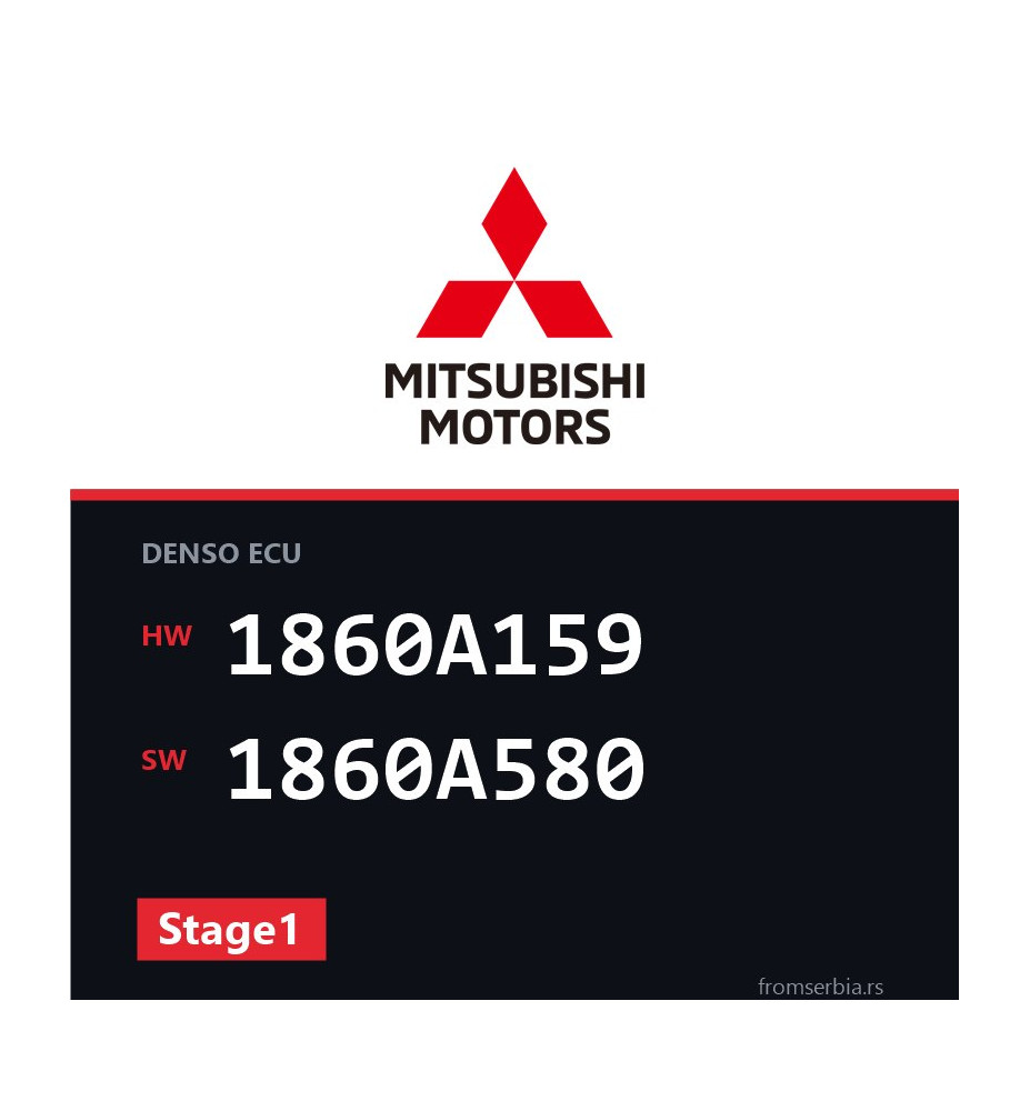 Mitsubishi Colt 1860A159 1860A580 Stage1 tuning file