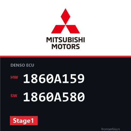Mitsubishi Colt 1860A159 1860A580 Stage1 tuning file