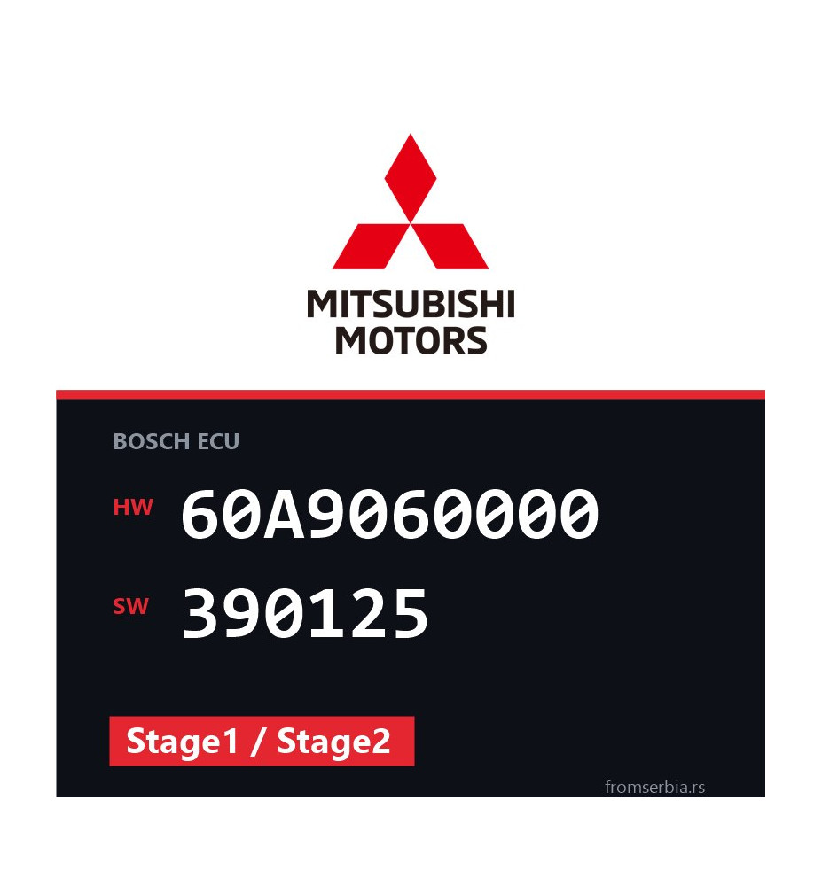 Mitsubishi Outlander 60A9060000 390125 Stage1 / Stage2 tuning file