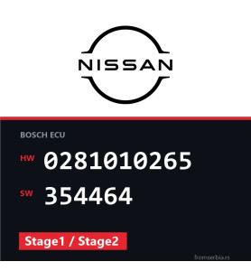 Nissan Almera 0281010265 354464 Stage1 / Stage2 tuning file