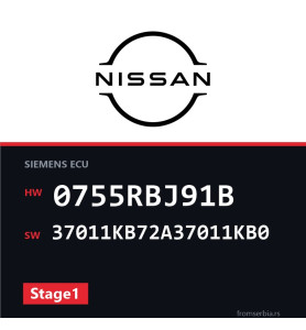 Nissan Juke 0755RBJ91B 37011KB72A37011KB0 Stage1 tuning file