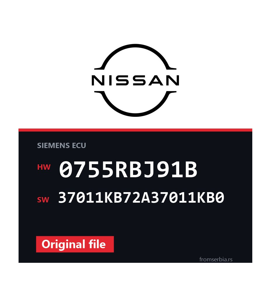 Nissan Juke 0755RBJ91B 37011KB72A37011KB0 Stage1 tuning file