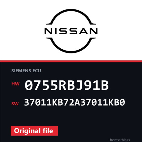 Nissan Juke 0755RBJ91B 37011KB72A37011KB0 original ECU file