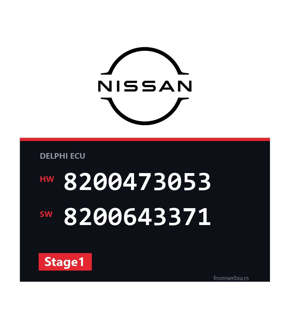 Nissan Note 8200473053 8200643371 Stage1 tuning file