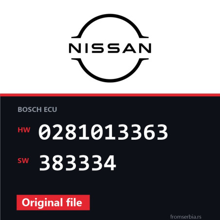 Nissan Primaster 0281013363 383334 original ECU file