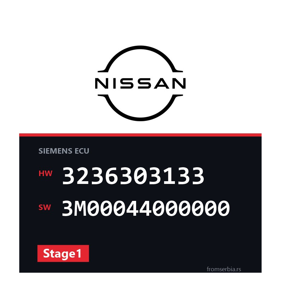 Nissan Qashqai 3236303133 3M00044000000 Stage1 tuning file