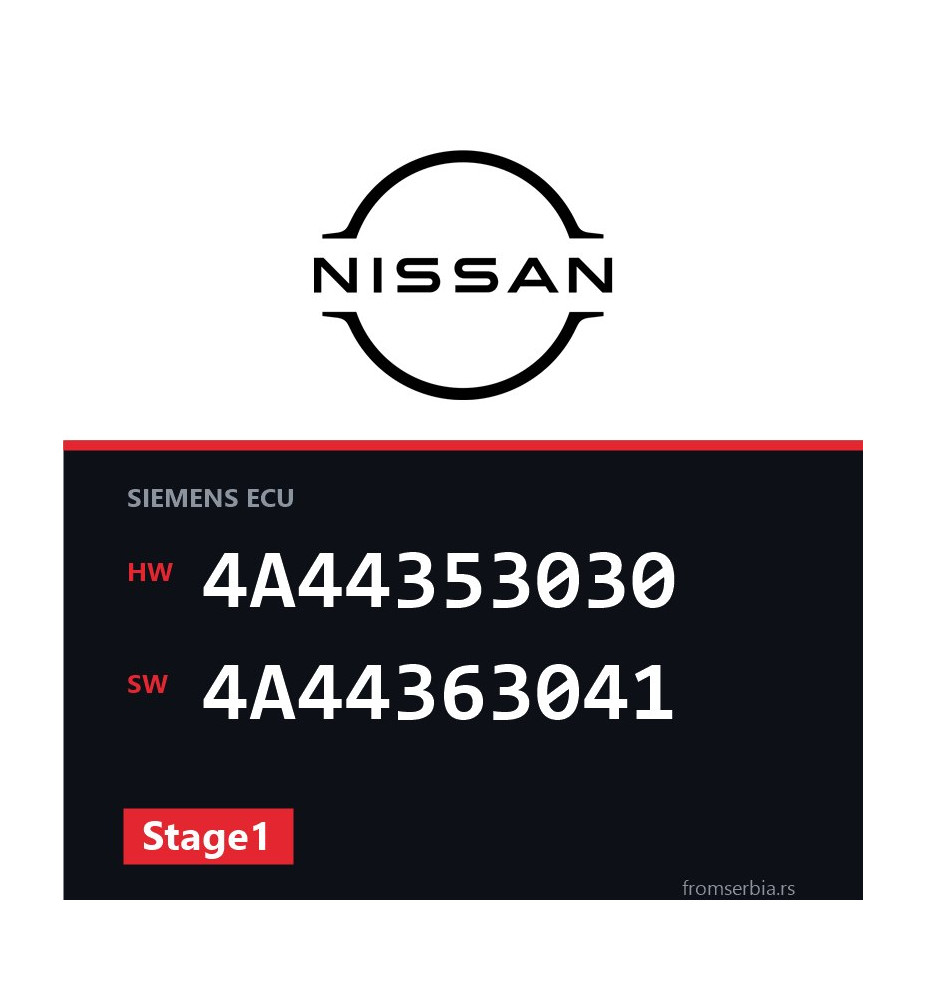 Nissan Qashqai 4A44353030 4A44363041 Stage1 tuning file