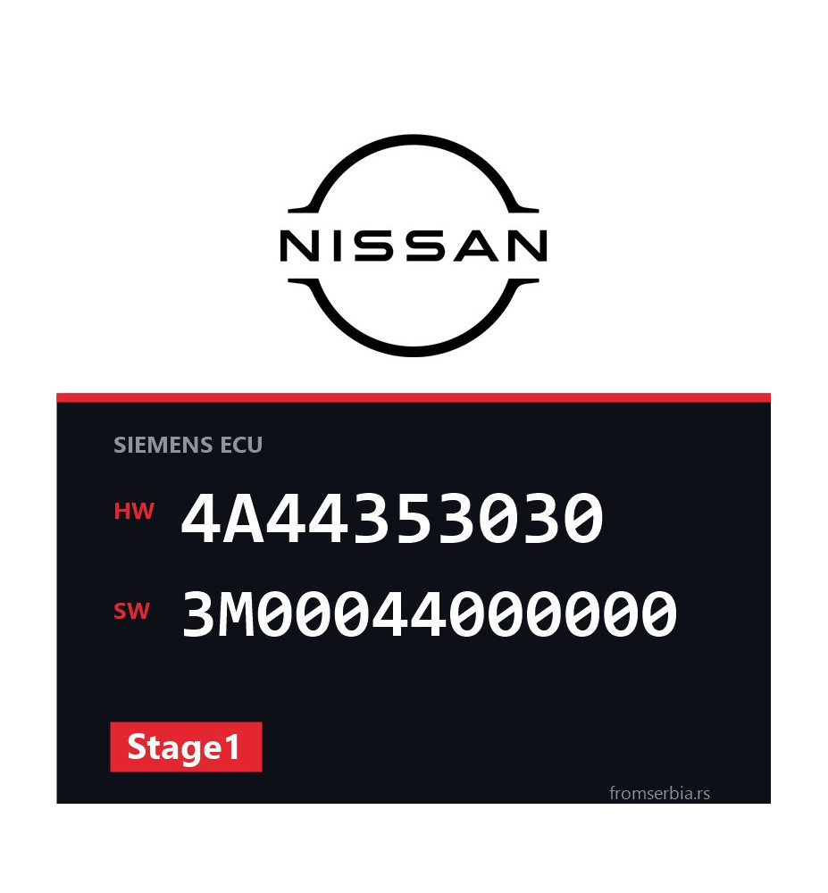 Nissan Qashqai 4A44353030 3M00044000000 Stage1 tuning file