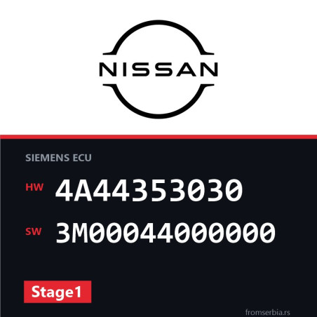 Nissan Qashqai 4A44353030 3M00044000000 Stage1 tuning file