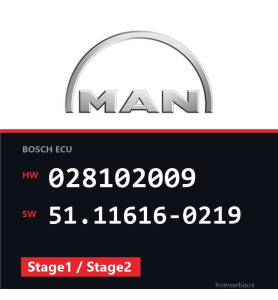 MAN LE180 028102009 51.11616-0219 Stage1 / Stage2 tuning file