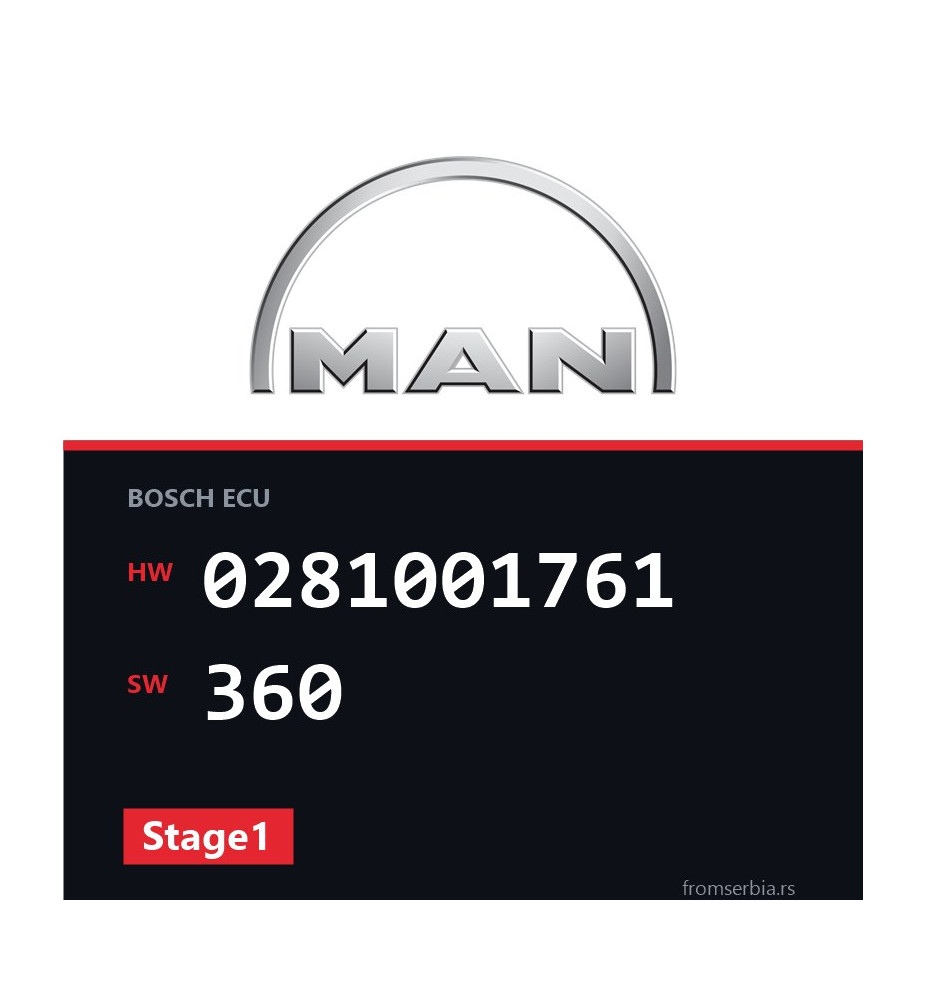 MAN TGA 0281001761 360 Stage1 tuning file