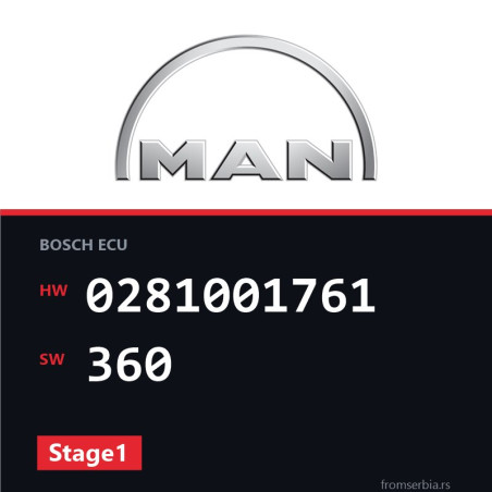 MAN TGA 0281001761 360 Stage1 tuning file