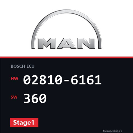 MAN TGA 02810-6161 360 Stage1 tuning file