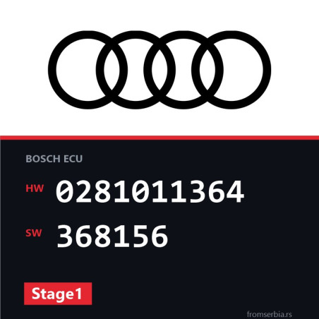 Audi A3 0281011364 368156 Stage1 tuning file