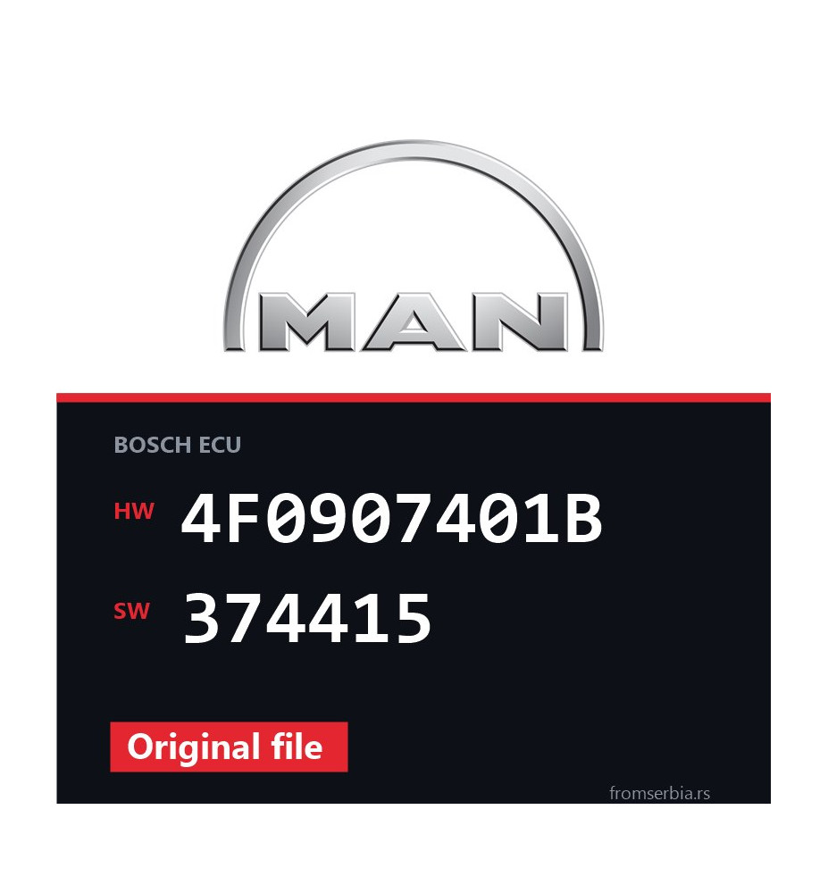 MAN TGA 4F0907401B 374415 original ECU file