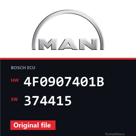 MAN TGA 4F0907401B 374415 original ECU file