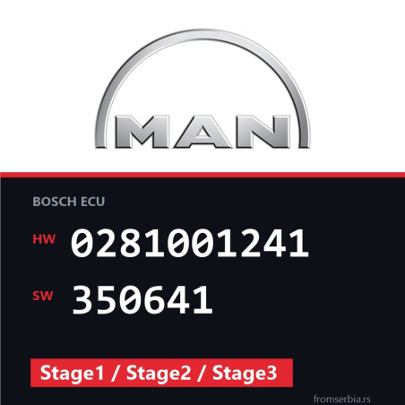 MAN Lions 0281001241 350641 Stage1 / Stage2 / Stage3 tuning file
