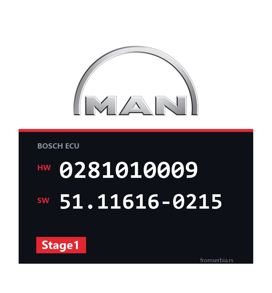 MAN TGA 0281010009 51.11616-0215 Stage1 tuning file