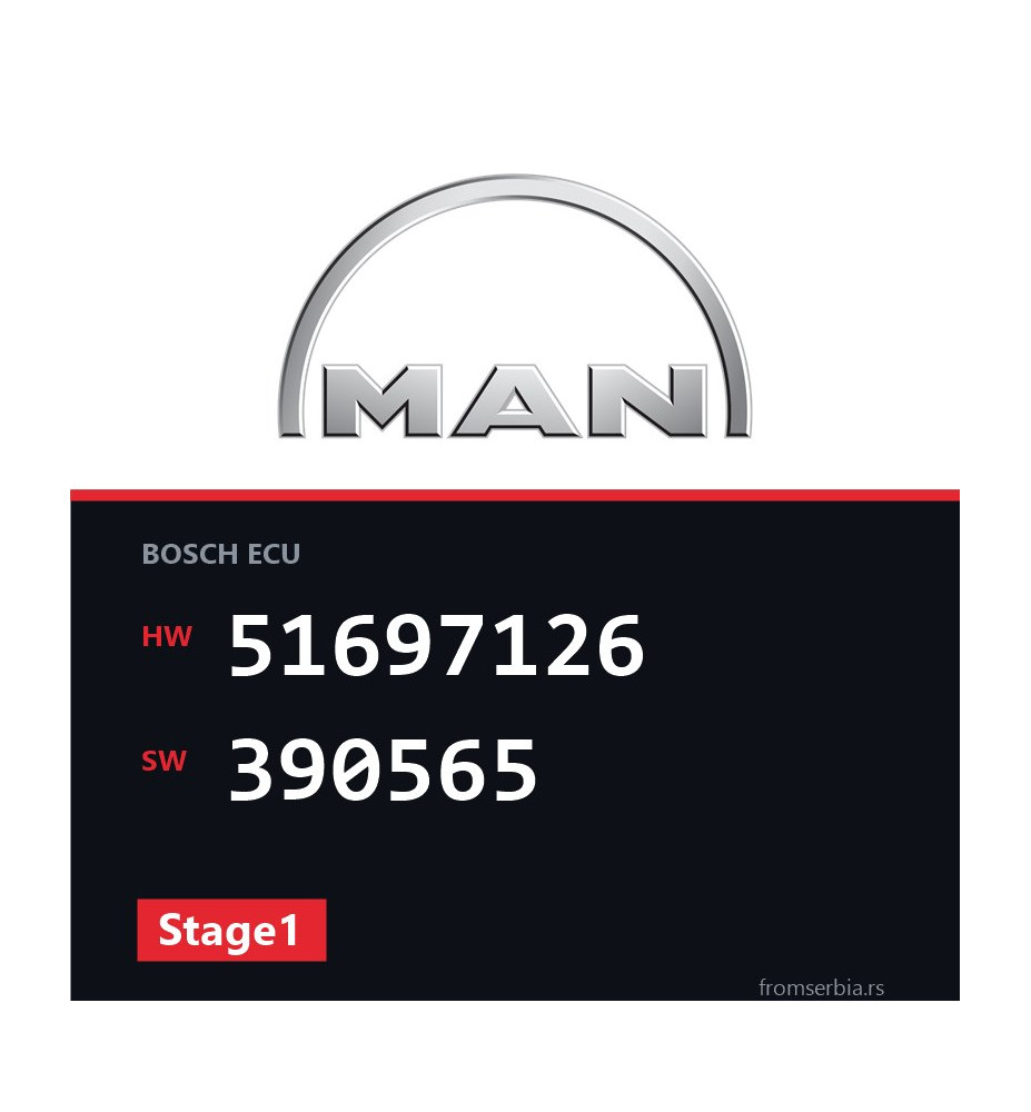 MAN TGA 51697126 390565 Stage1 tuning file