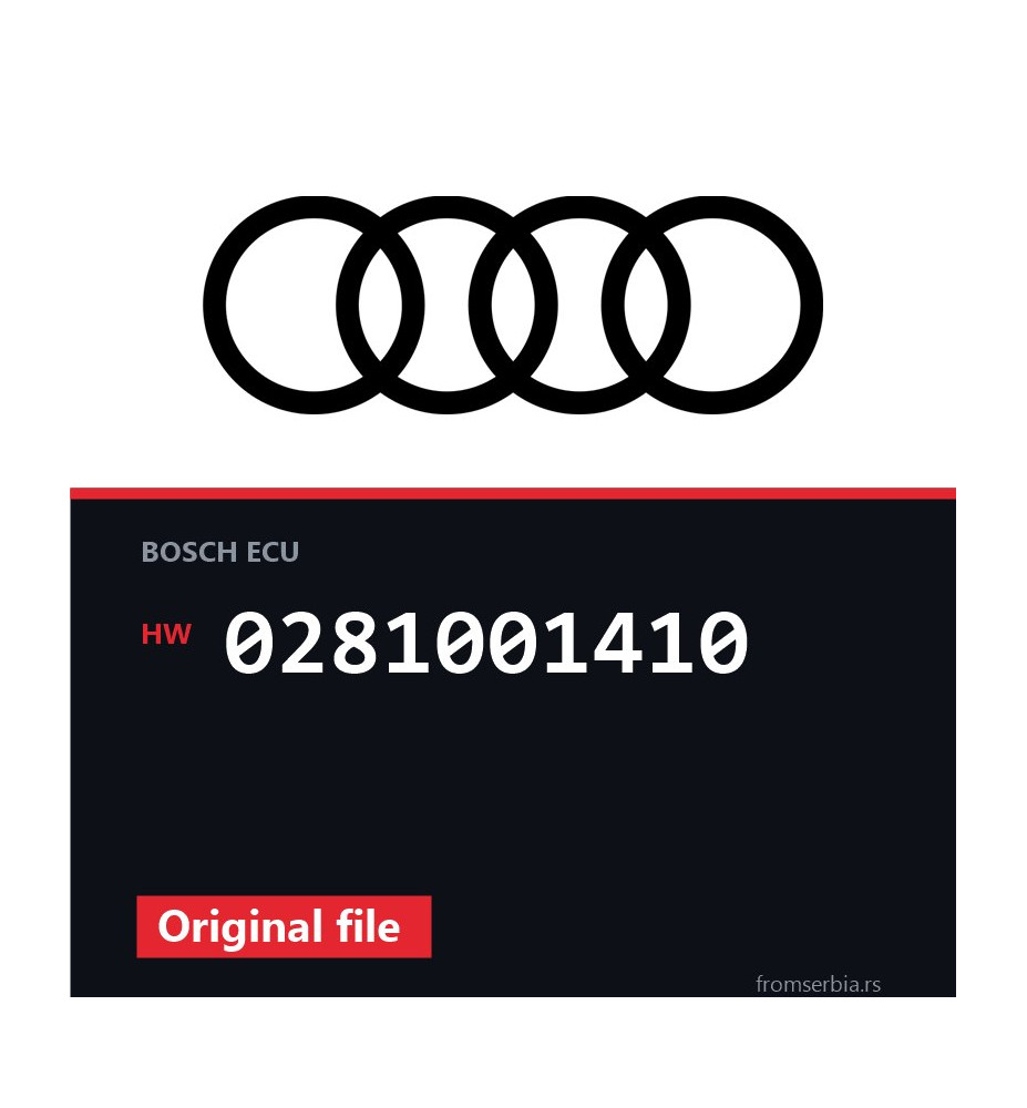 Audi A3 0281001410 original ECU file
