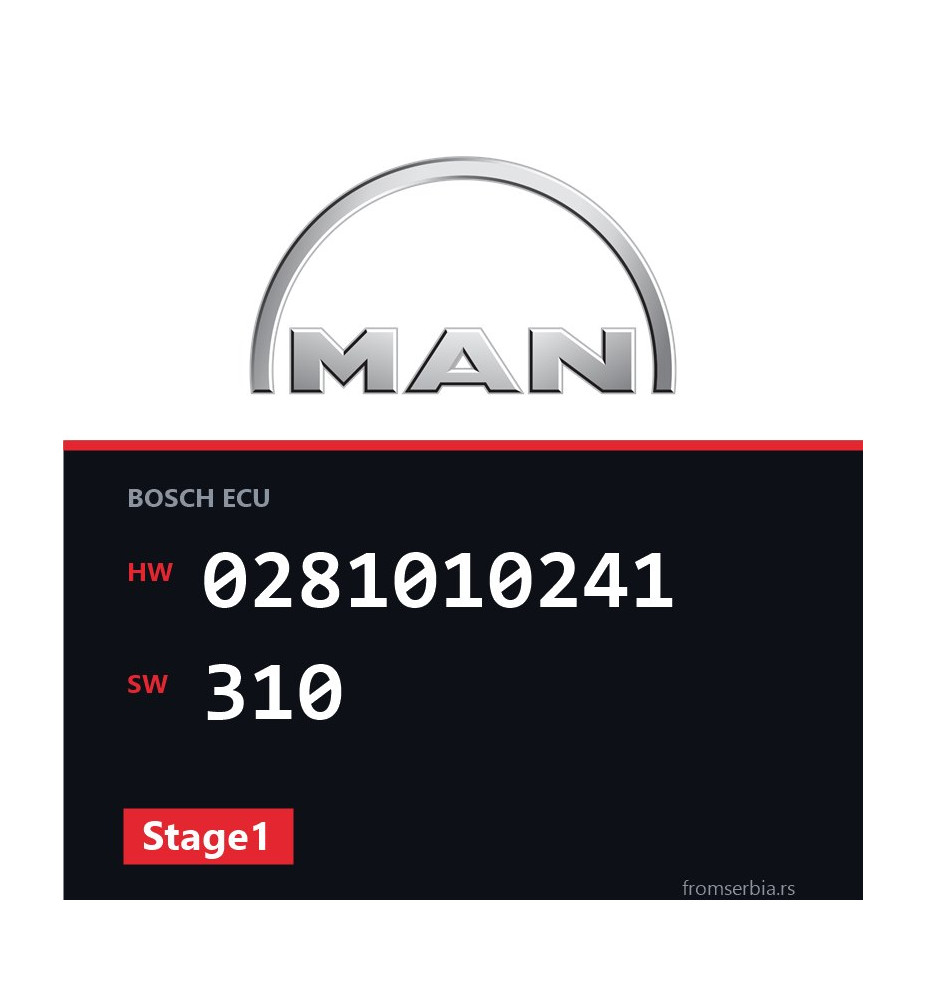 MAN LE220 0281010241 310 Stage1 tuning file