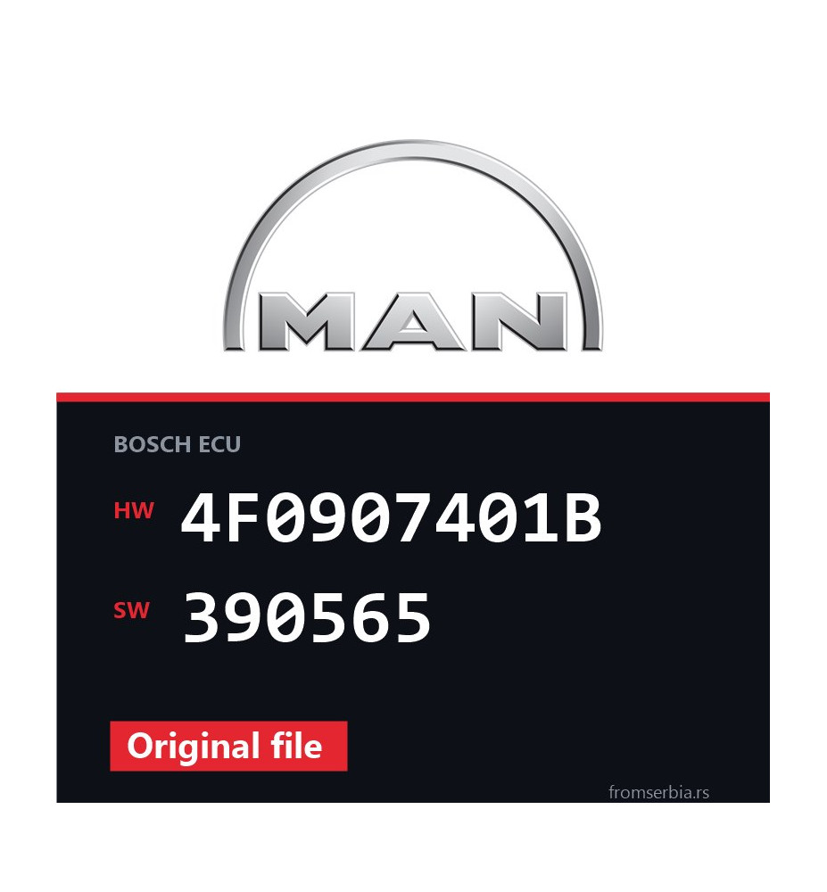 MAN TGA 4F0907401B 390565 original ECU file