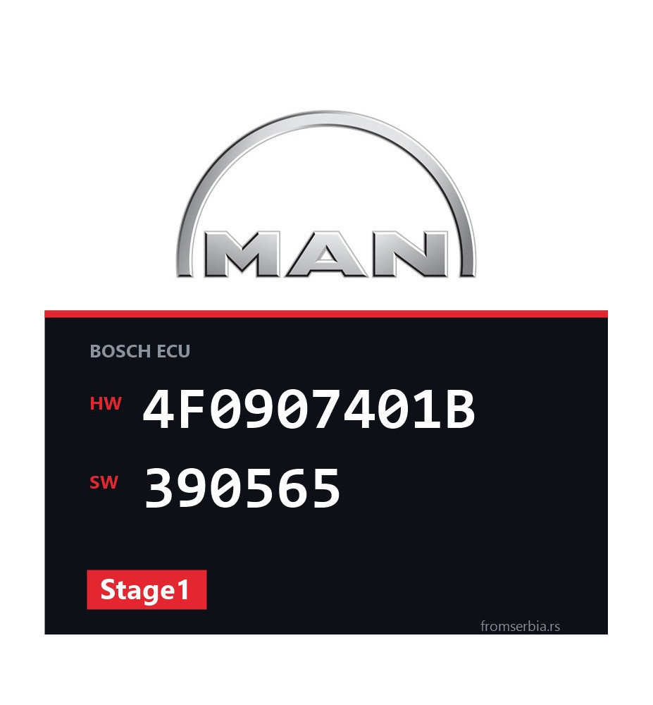 MAN TGA 4F0907401B 390565 Stage1 tuning file