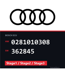 Audi A3 0281010308 362845 Stage1 / Stage2 / Stage3 tuning file