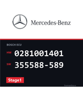 Mercedes-Benz Sprinter 0281001401 355588-589 Stage1 tuning file