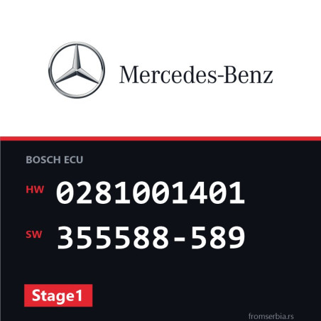 Mercedes-Benz Sprinter 0281001401 355588-589 Stage1 tuning file
