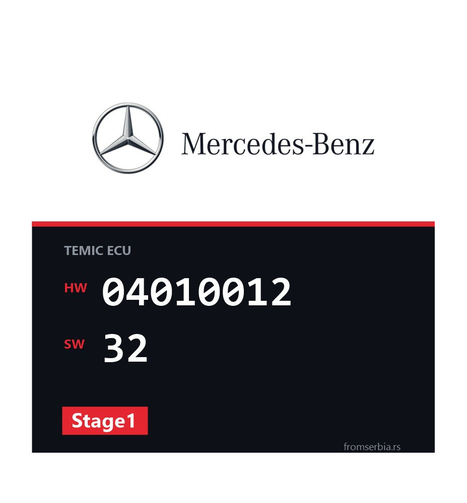 Mercedes-Benz E 200 04010012 32 Stage1 tuning file