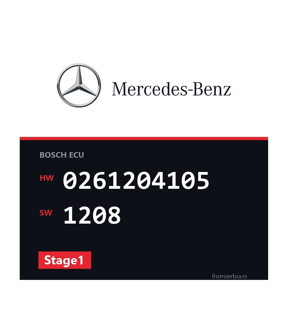 Mercedes-Benz E 280 0261204105 1208 Stage1 tuning file