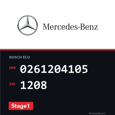 Mercedes-Benz E 280 0261204105 1208 Stage1 tuning file