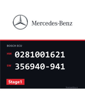 Mercedes-Benz E 290 0281001621 356940-941 Stage1 tuning file