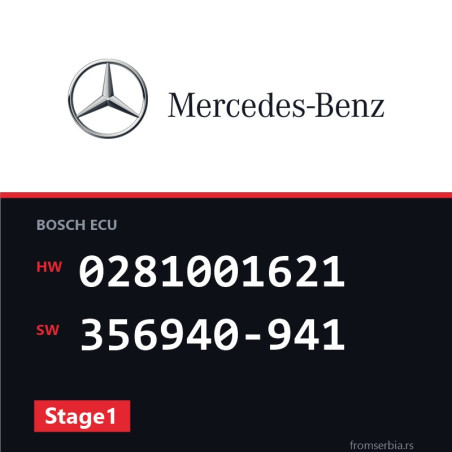 Mercedes-Benz E 290 0281001621 356940-941 Stage1 tuning file