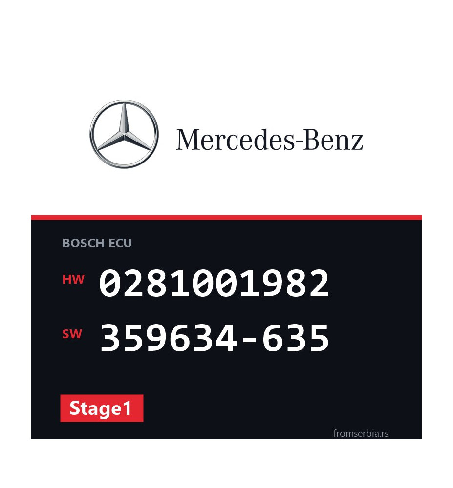 Mercedes-Benz Sprinter 0281001982 359634-635 Stage1 tuning file