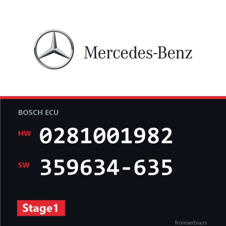 Mercedes-Benz Sprinter 0281001982 359634-635 Stage1 tuning file