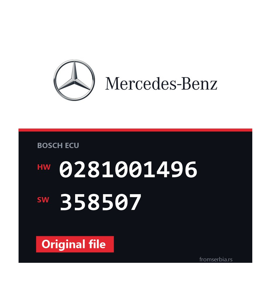 Mercedes-Benz Sprinter 0281001496 358507 original ECU file