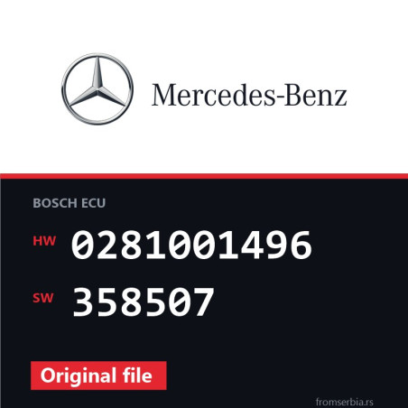 Mercedes-Benz Sprinter 0281001496 358507 original ECU file