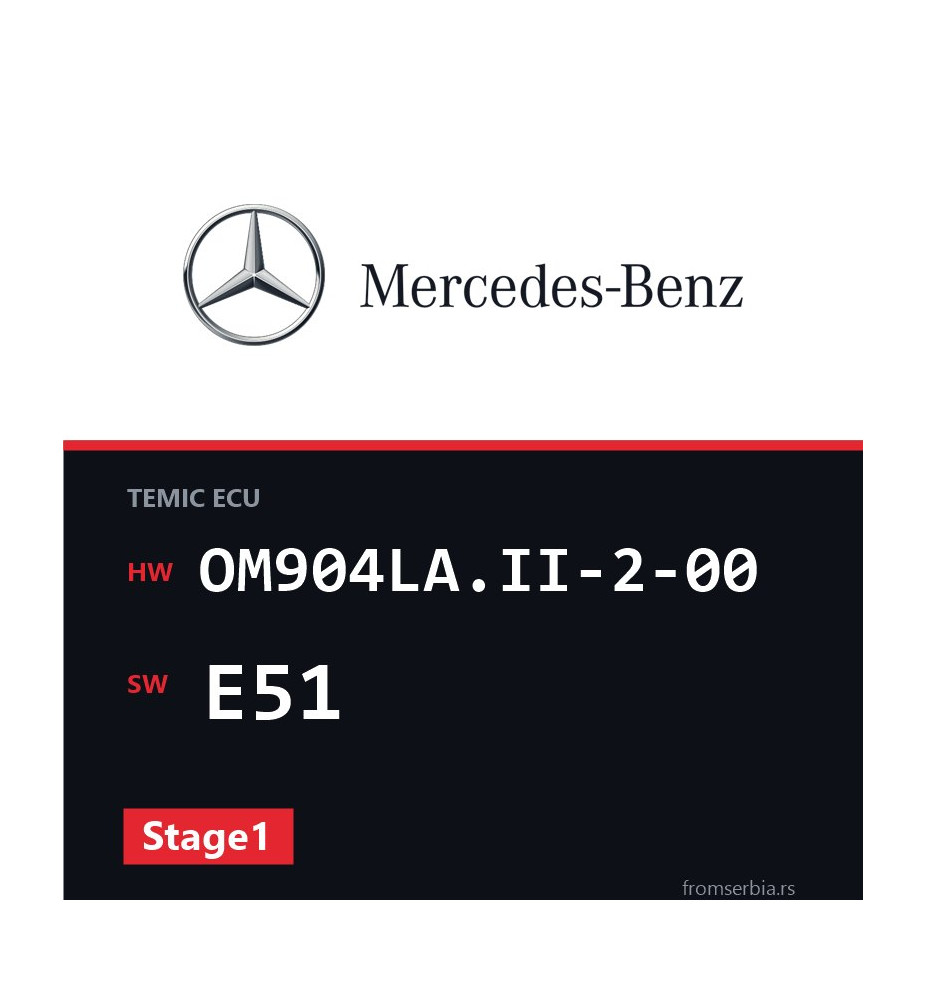 Mercedes-Benz Atego OM904LA.II-2-00 E51 Stage1 tuning file