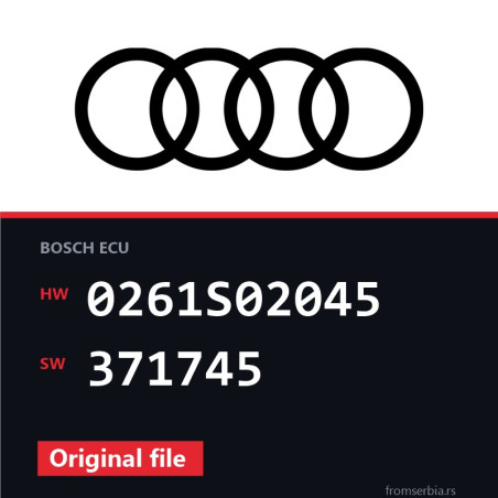 Audi A3 0261S02045 371745 original ECU file