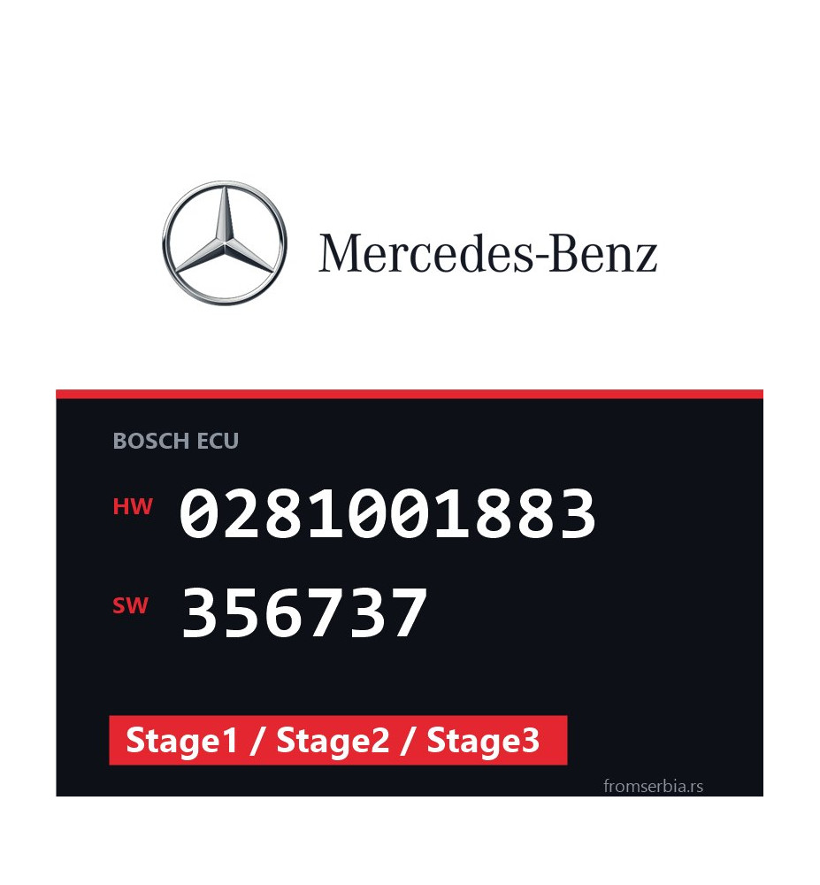 Mercedes-Benz 0281001883 356737 Stage1 / Stage2 / Stage3 file